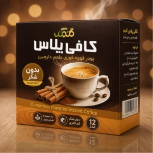 پودر قهوه فوری کافی پلاس گنوم طعم دارچین بدون شکر – جعبه ۱۲ عددی (۱۲ گرمی)